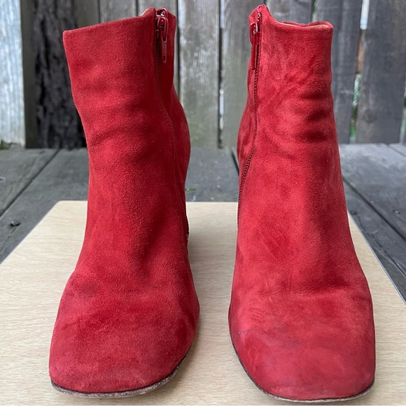 Free People Paramount Suede & Velvet Ankle Boots Sz 38 - Picture 7 of 15